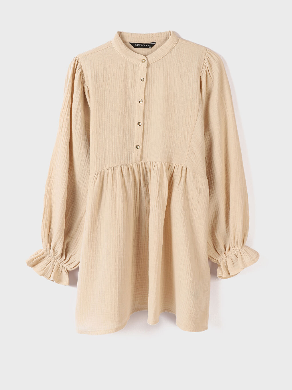 Grandad Collar Long Sleeve Women's Tunic