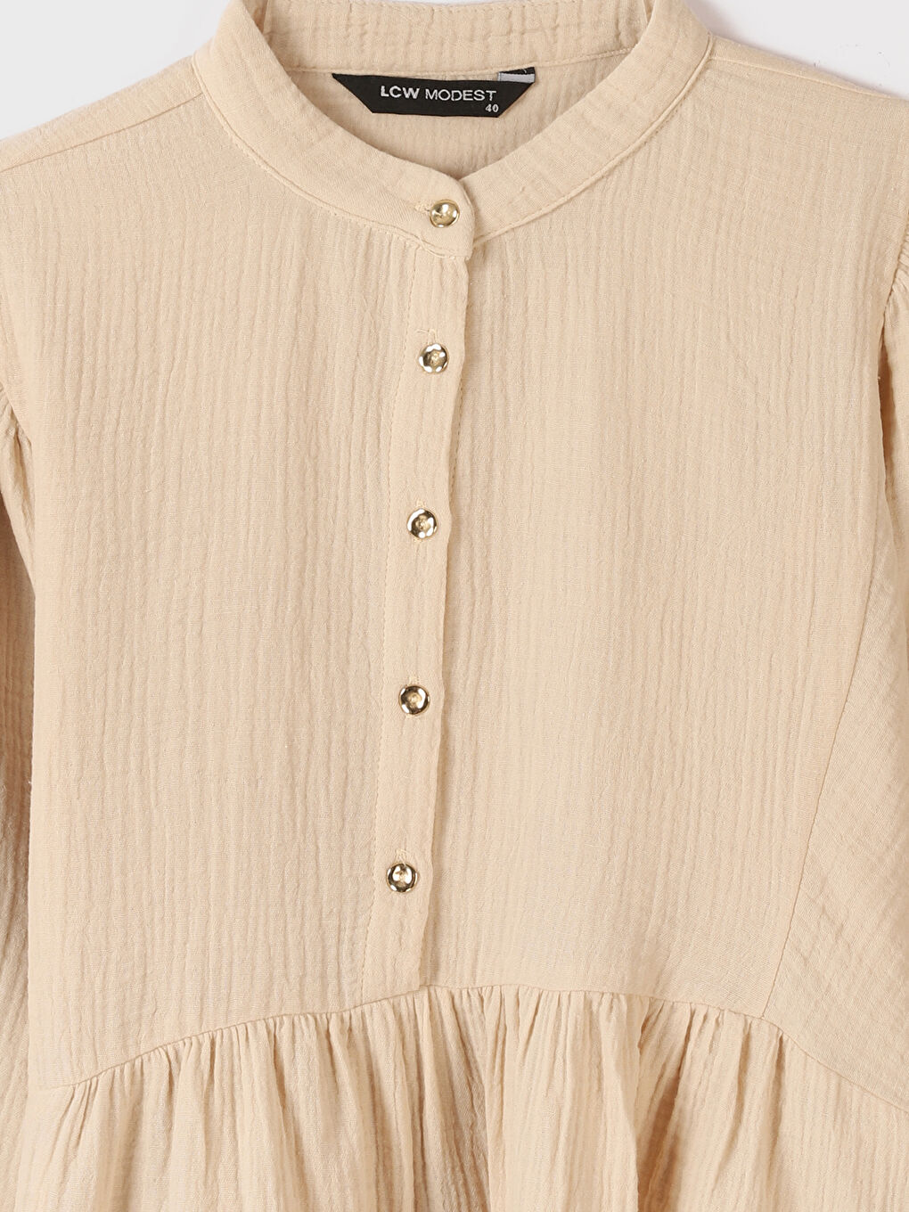 Grandad Collar Long Sleeve Women's Tunic-2