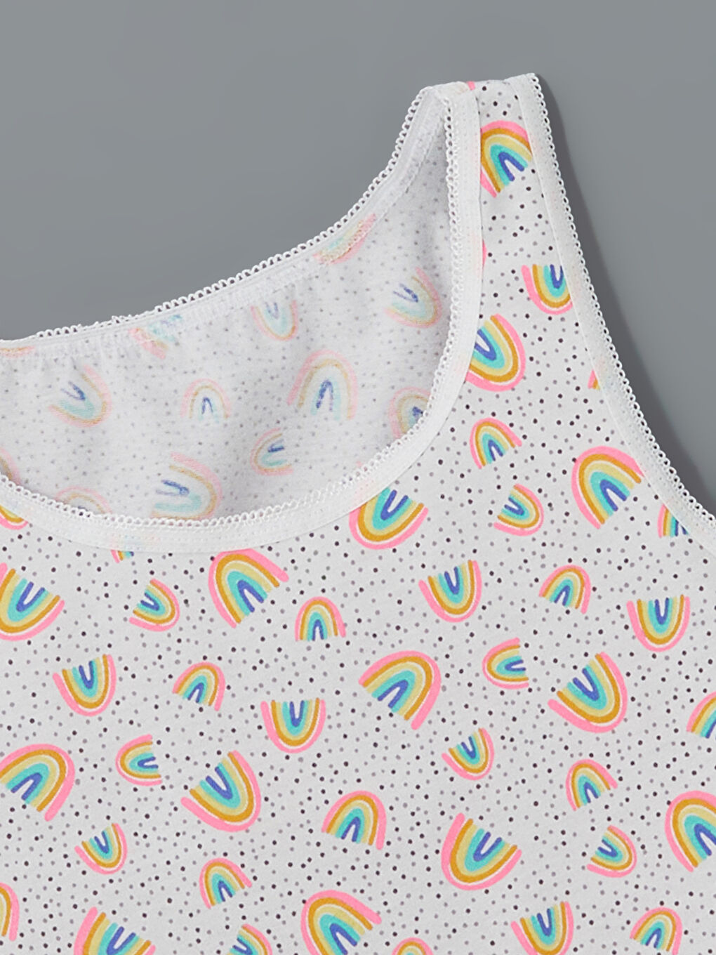 Karışık Bisiklet Yaka Kız Çocuk Atlet-1