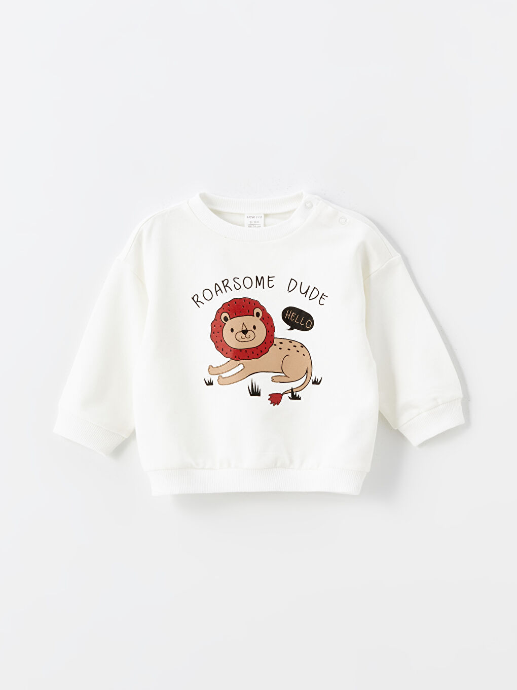 Crew Neck Printed Baby Boy Sweatshirt and Tracksuit Bottom 2-Piece Set-1