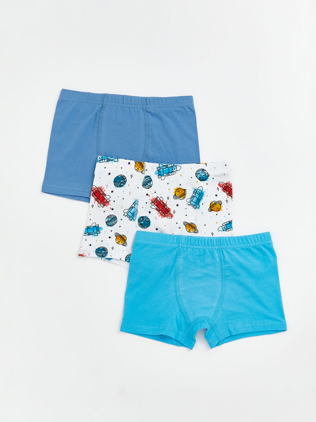 Karışık Baskılı Erkek Çocuk Boxer 3'lü