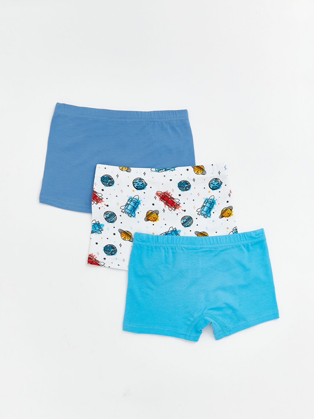 Karışık Baskılı Erkek Çocuk Boxer 3'lü-1