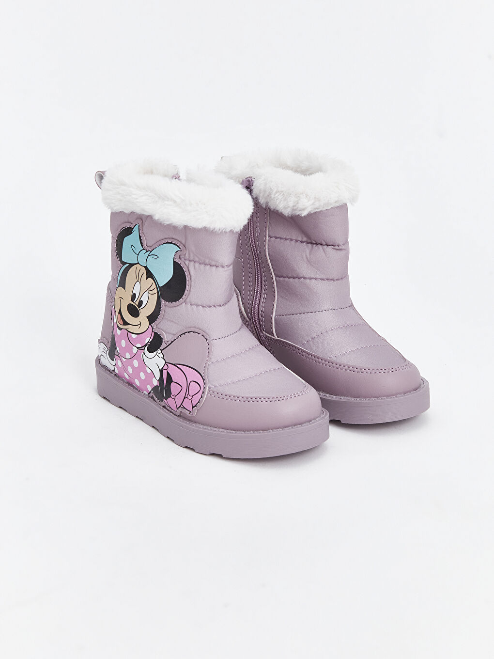 LCW STEPS Lila Minnie Mouse Baskılı Kız Bebek Bot