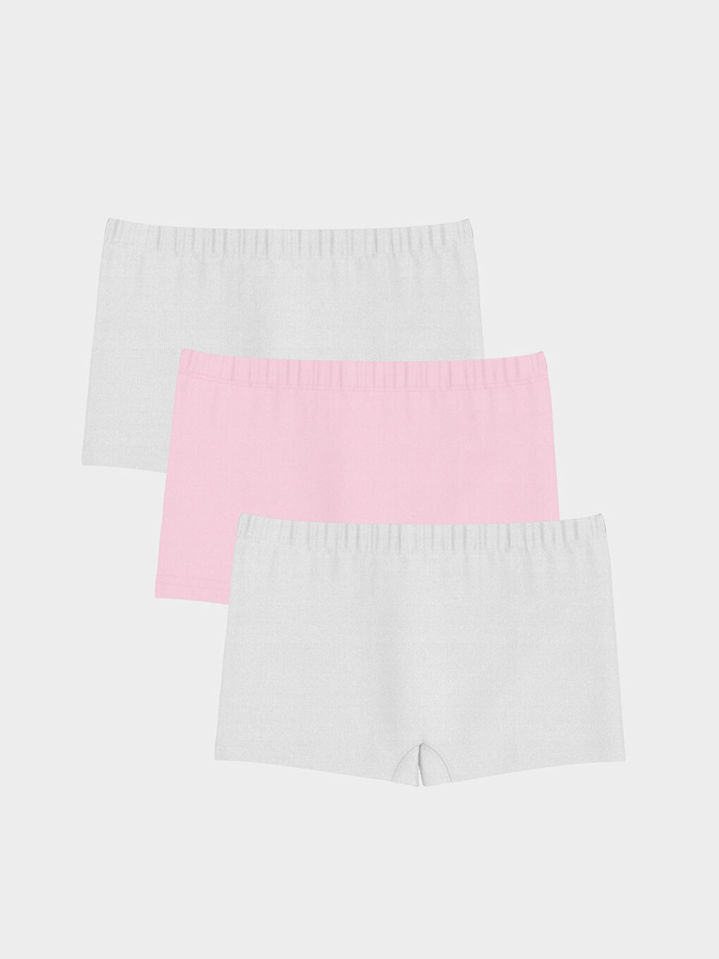 Beyaz Basic Kız Çocuk Boxer 3'lü