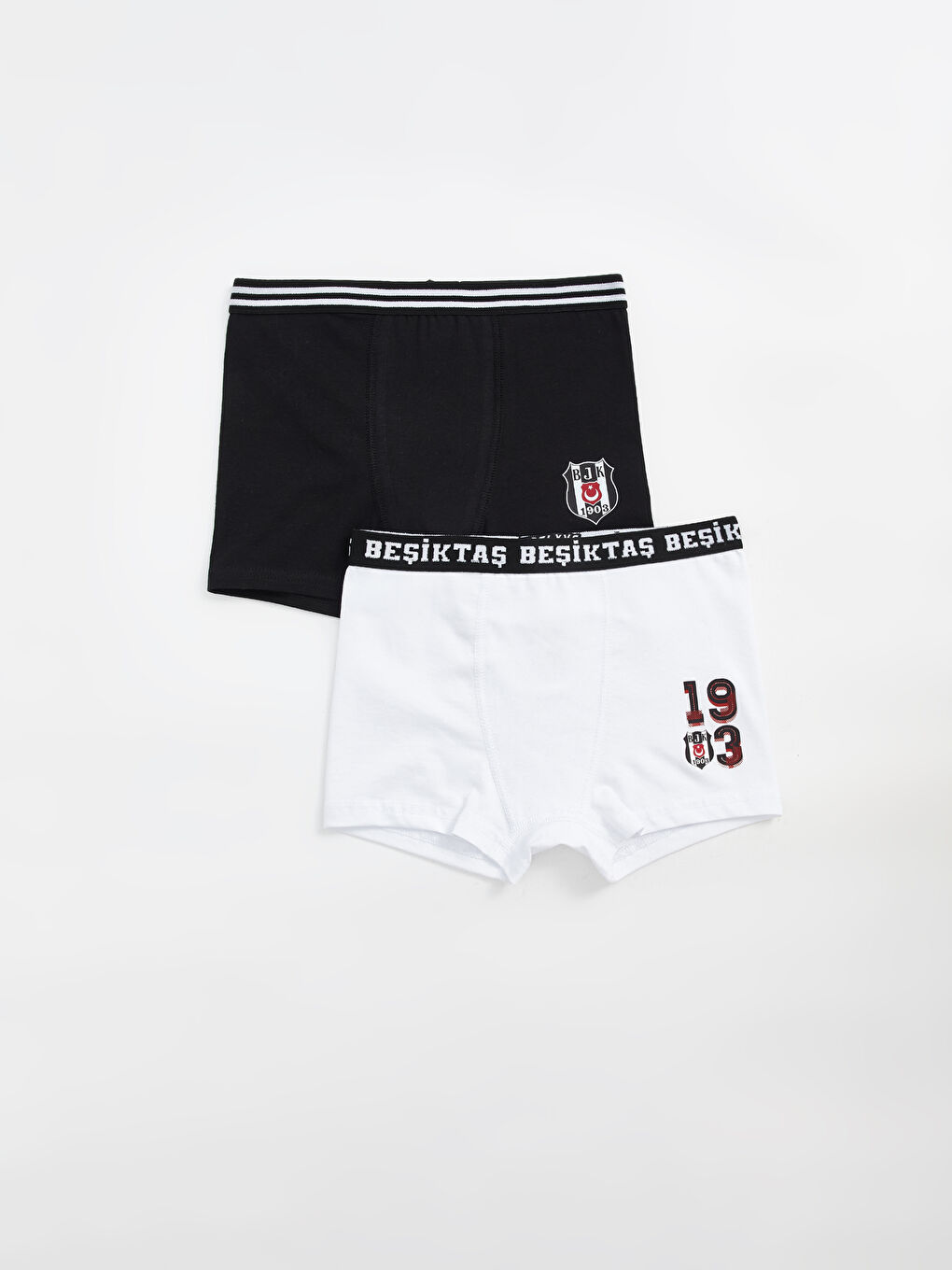 Siyah Beşiktaş Baskılı Erkek Çocuk Boxer 2'li