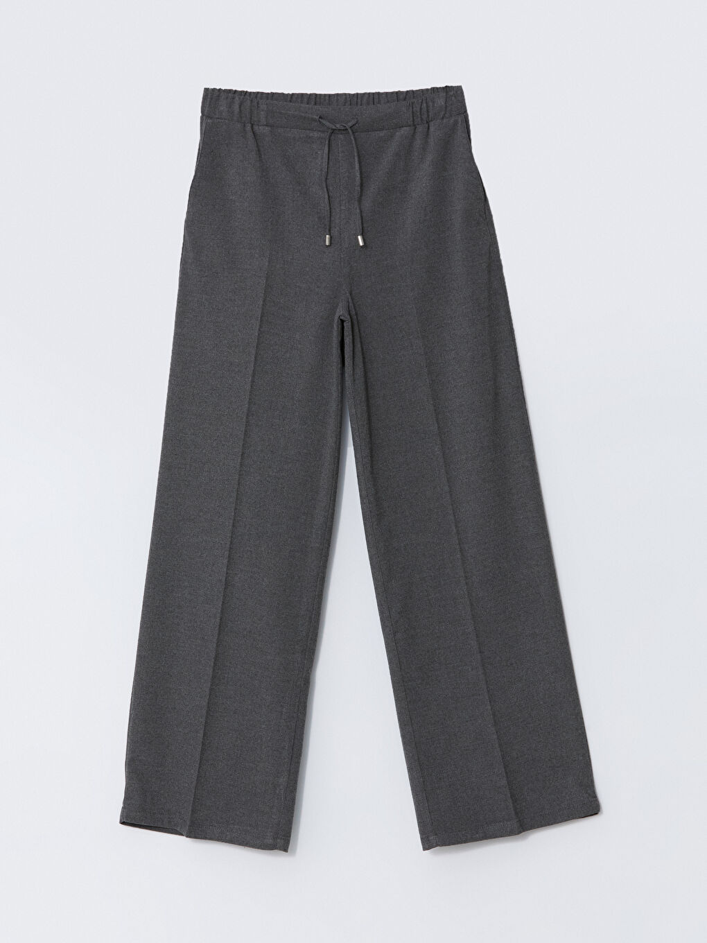 LCW Vision Elastic Waist Wide Leg Women's Trousers -W4HV88Z8-CT3