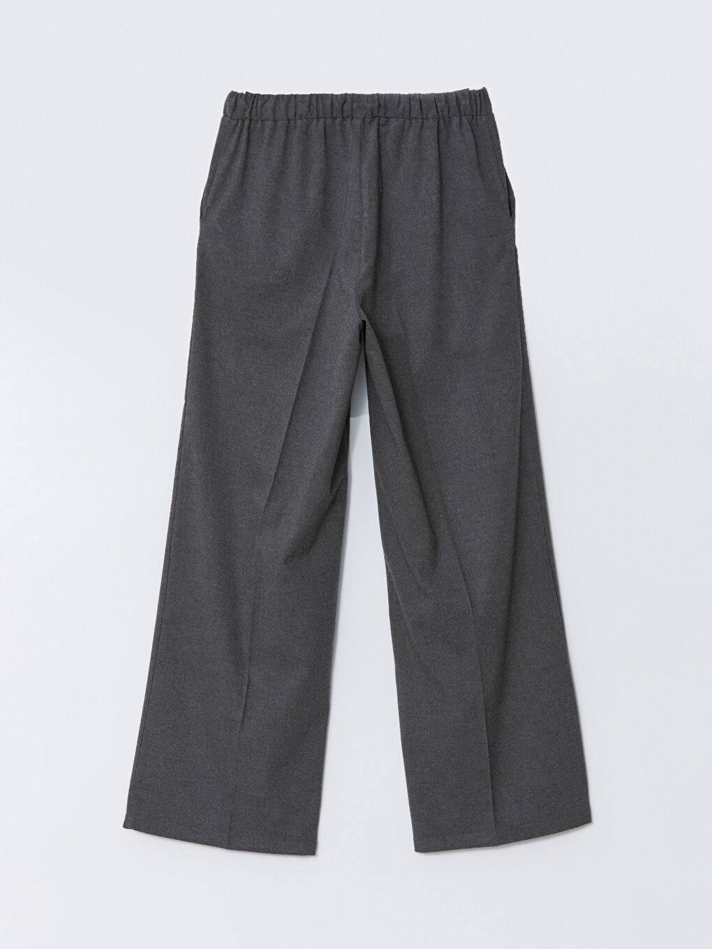 LCW Vision Elastic Waist Wide Leg Women's Trousers -W4HV88Z8-CT3