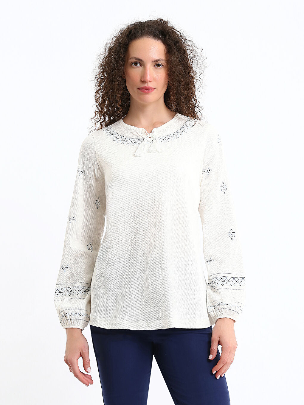 Tie Neck Women's Blouse