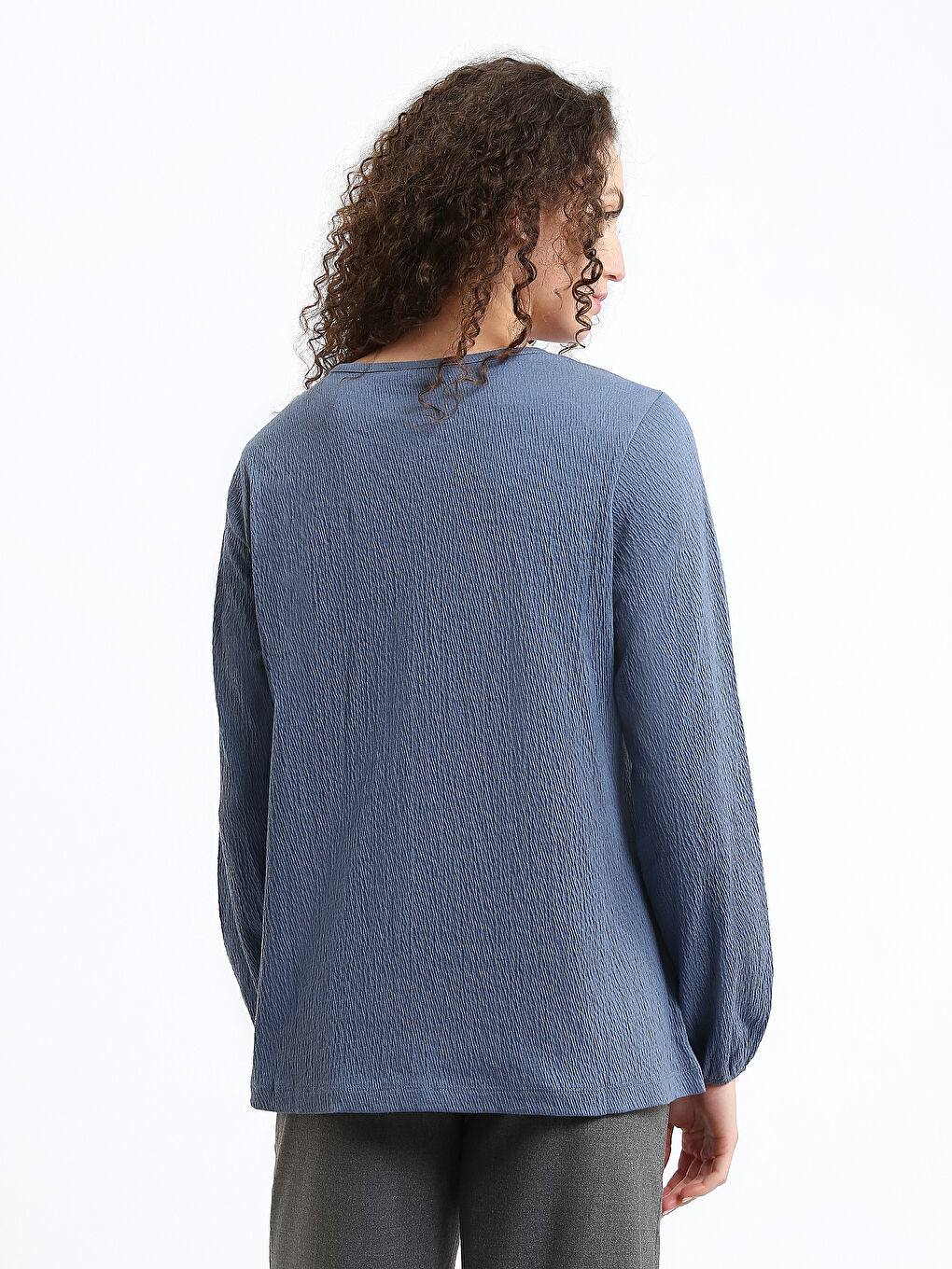 Tie Neck Women's Blouse-4