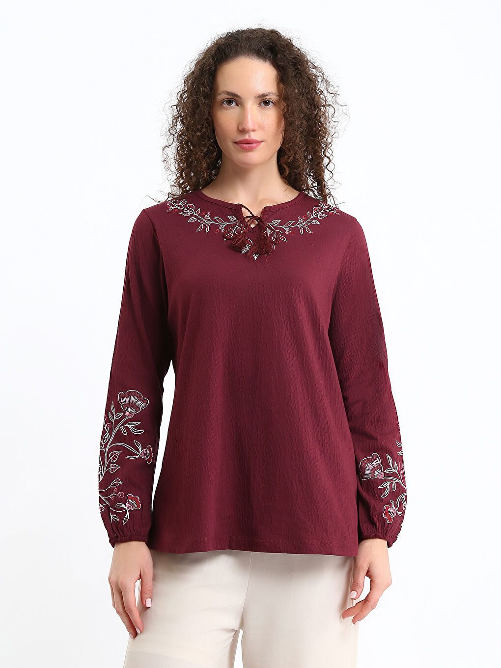 Tie Neck Women's Blouse