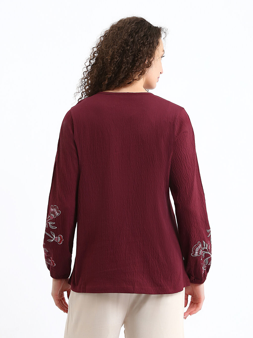 Tie Neck Women's Blouse-4