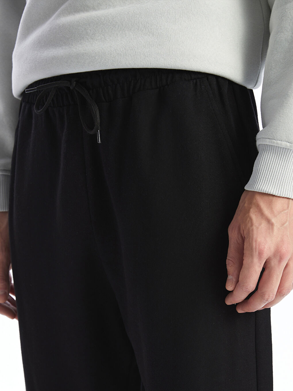 Siyah Standart Kalıp Erkek Jogger Eşofman Altı-2