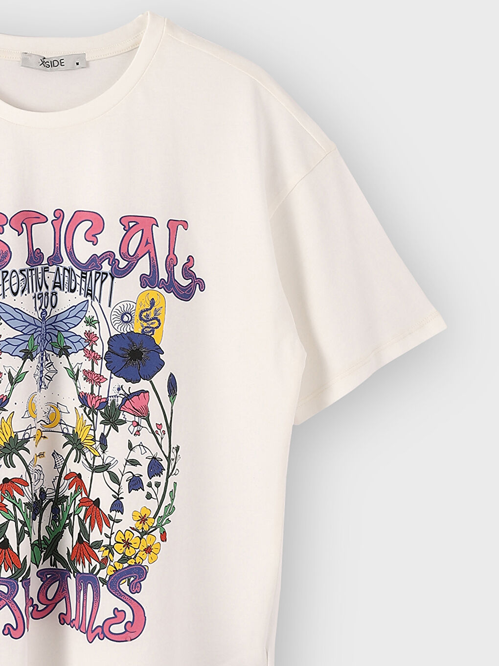 Crew Neck Printed Short Sleeve Women's T-Shirt-1