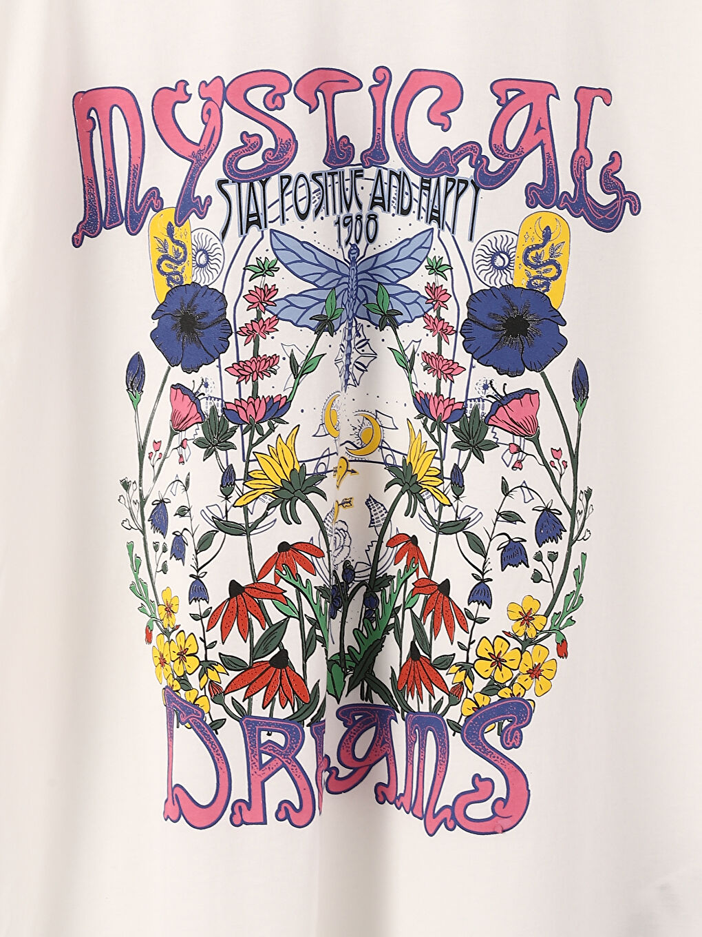 Crew Neck Printed Short Sleeve Women's T-Shirt-2