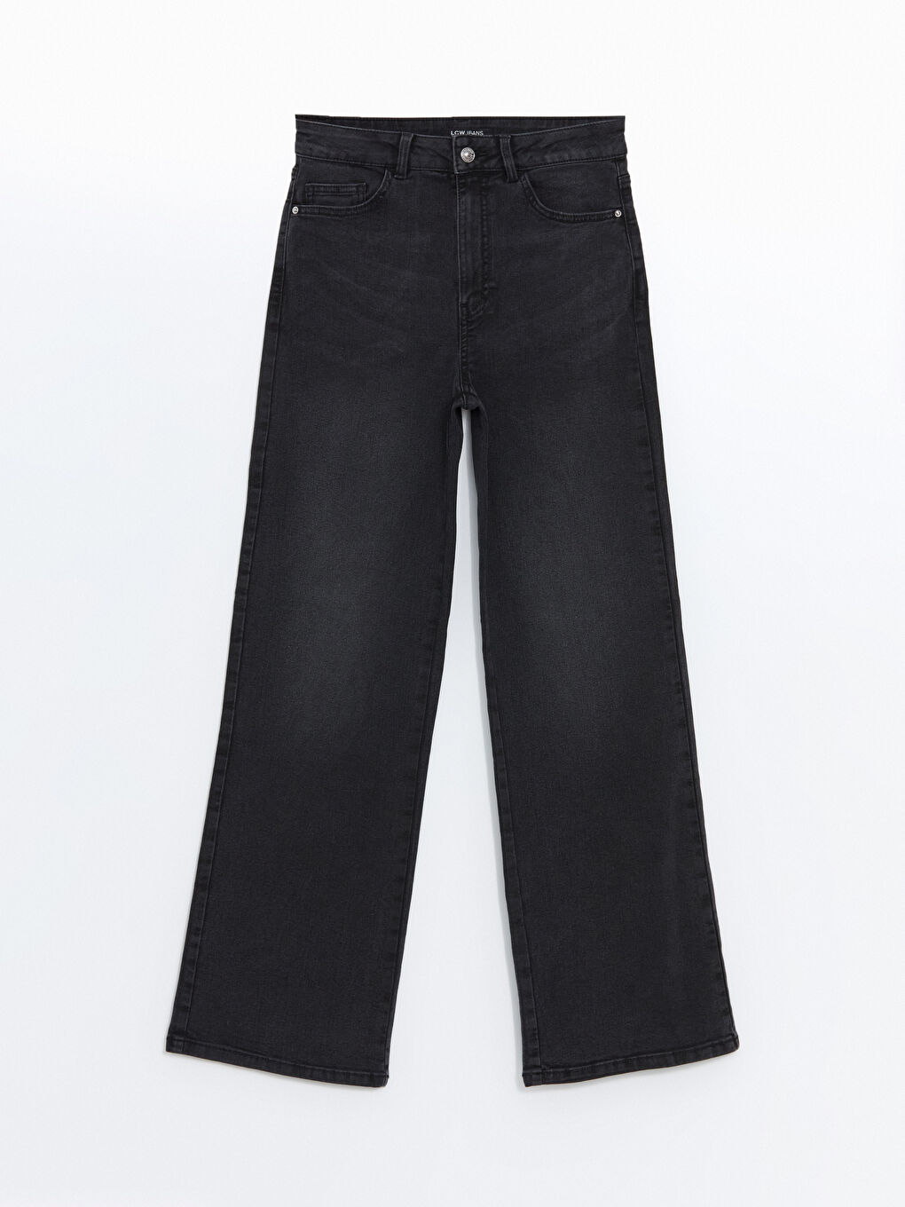 جينز واسع الساق عالي الخصر للسيدات-4