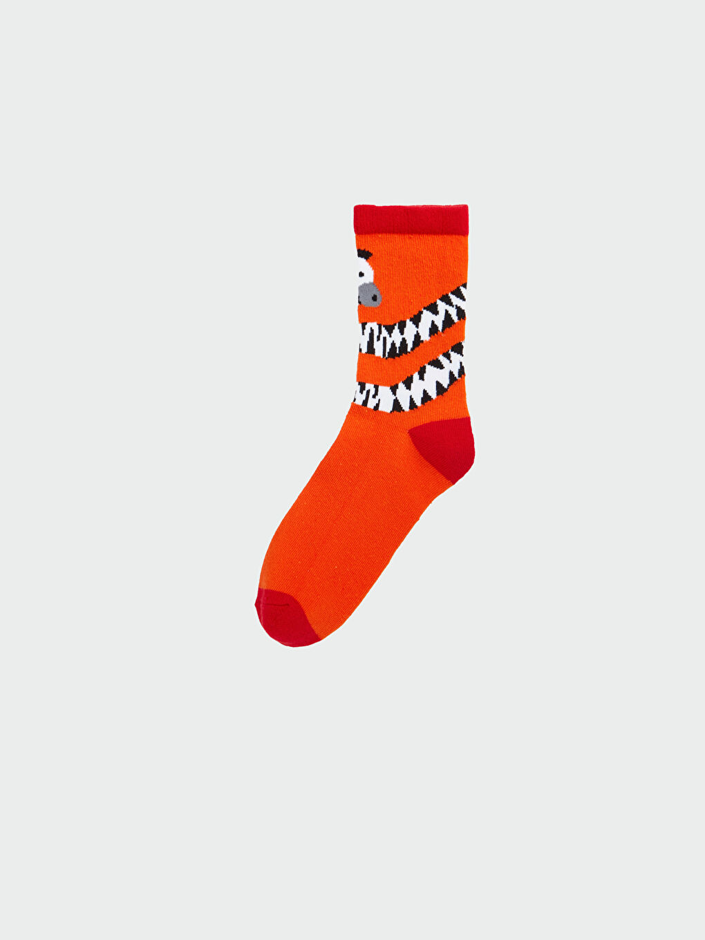 Kırmızı Desenli Erkek Çocuk Soket Çorap