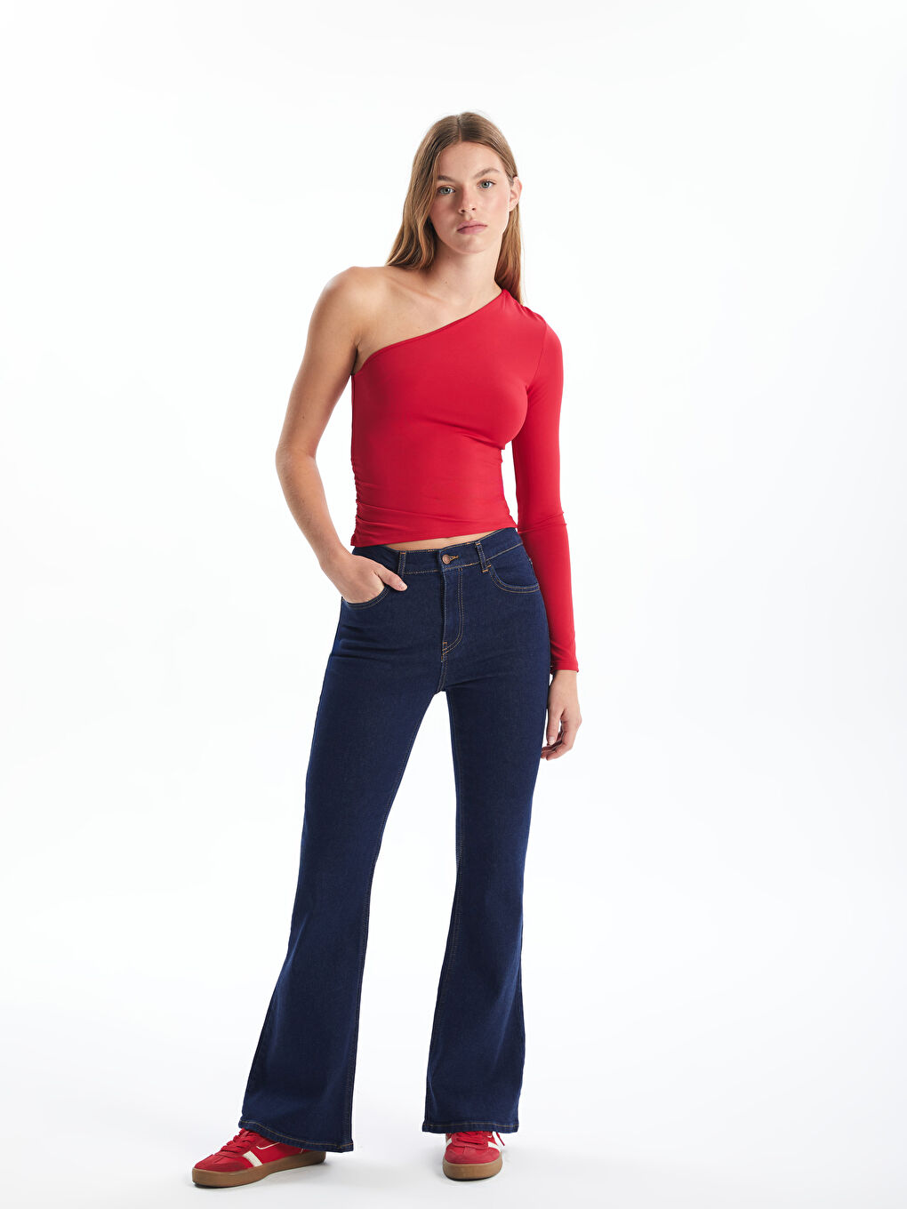 LCW Jeans Koyu Rodeo Mars Flare Kadın Jean Pantolon