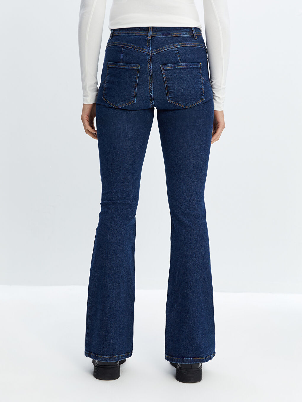 LCW Jeans İndigo Mars Flare Kadın Jean Pantolon - 3