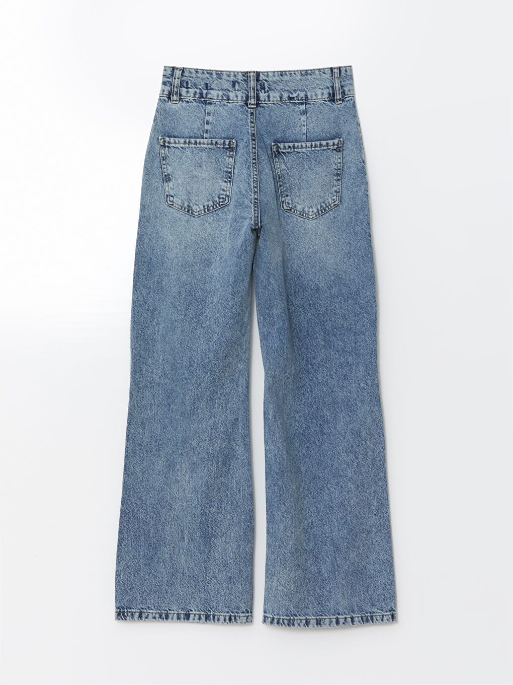 LCW Jeans Orta İndigo Rodeo Wideleg Kadın Jean Pantolon - 1