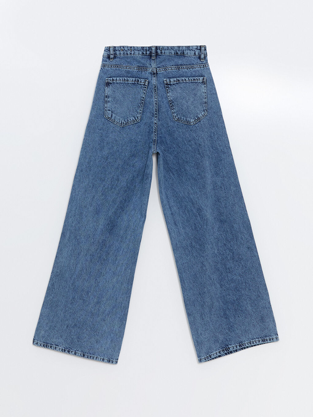 LCW Jeans Orta İndigo Rodeo Wideleg Kadın Jean Pantolon - 1