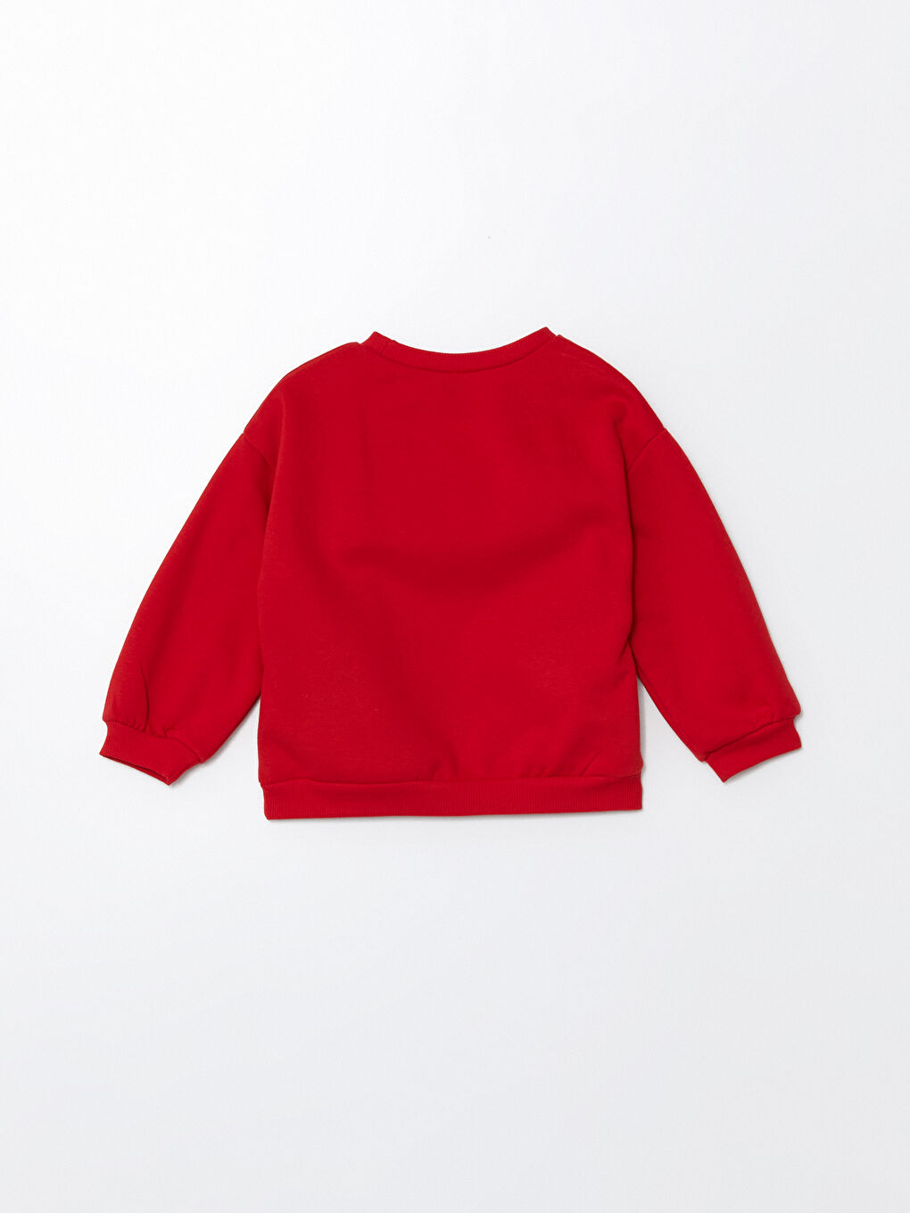 LCW Kids Kırmızı Bisiklet Yaka Uzun Kollu Atatürk Baskılı Kız Bebek Sweatshirt - 4