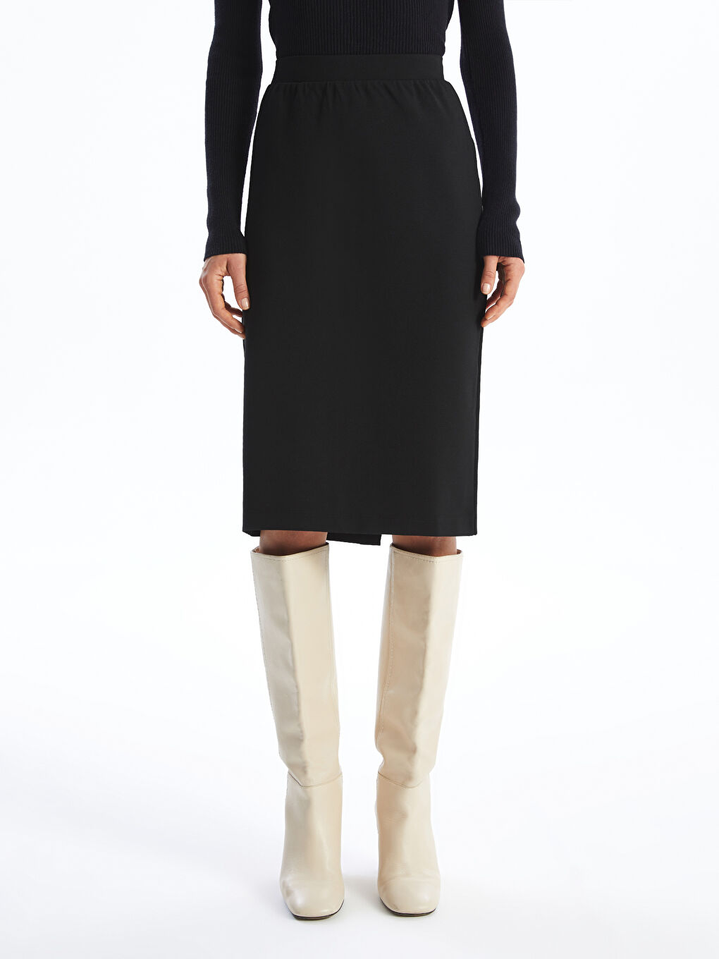 LCWAIKIKI Classic Women's Pencil Skirt with Elasticated Waist -W4I180Z8-CVL