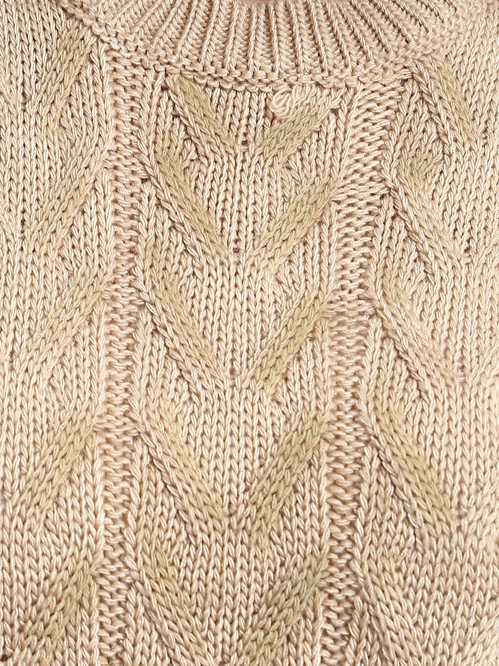 Crew Neck Self Patterned Women's Knitwear Sweater Vest-2