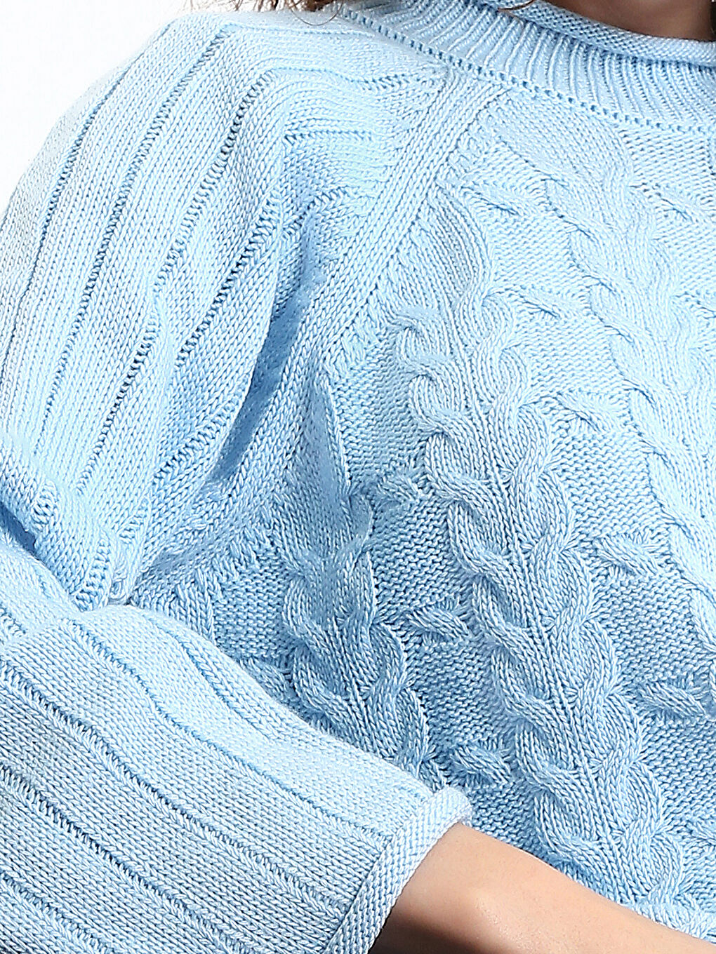 Half Turtleneck Self-Patterned Women's Knitwear Sweater-2