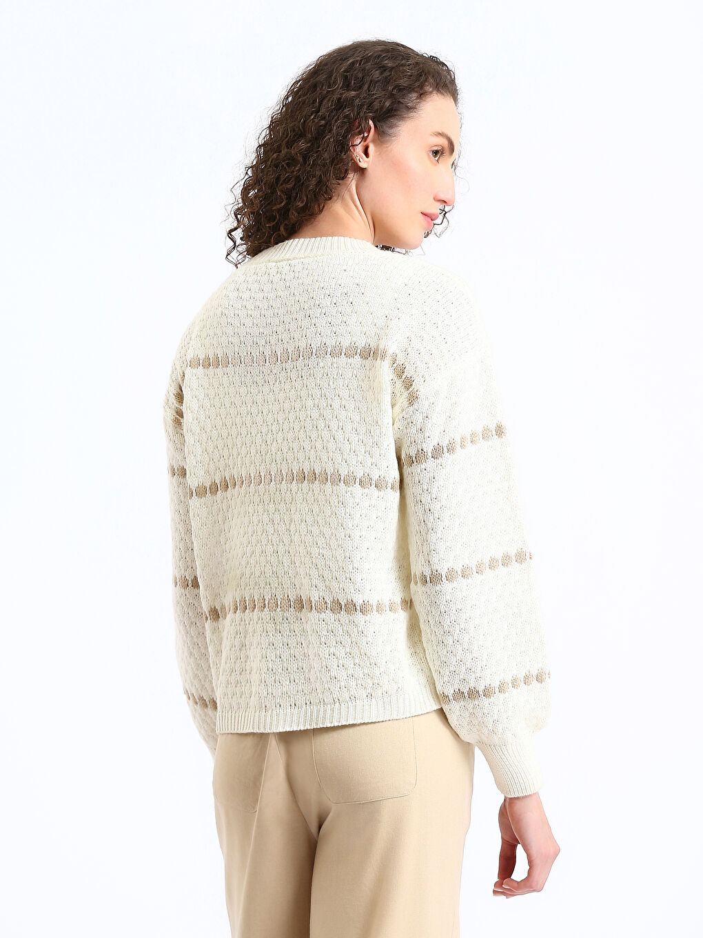 بلوفر ياقة دائرية للسيدات-4