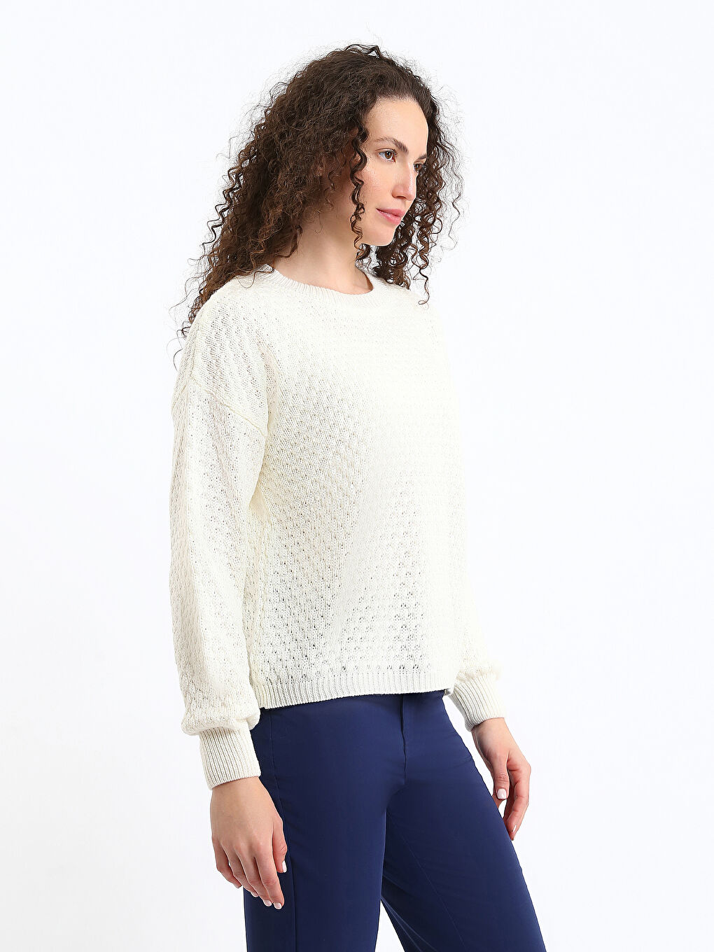 Crew Neck Women's Sweater-3