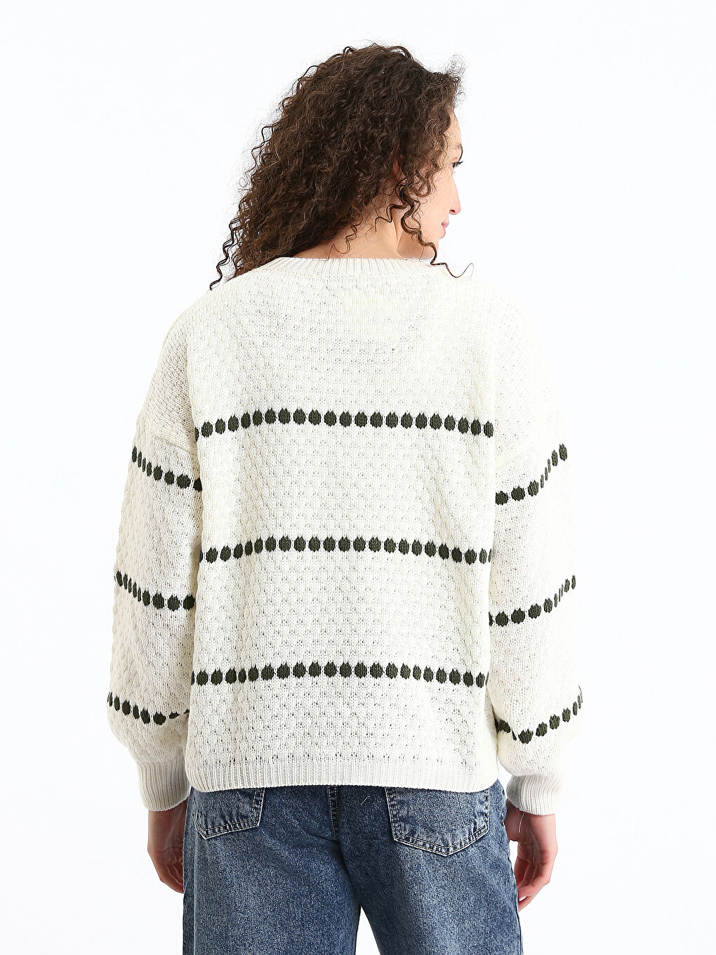 بلوفر ياقة دائرية للسيدات-4