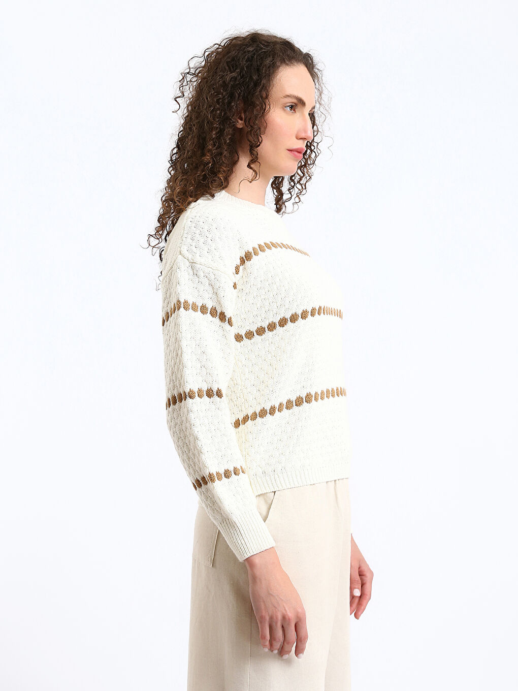 Pull-over Col rond pour Femmes-3
