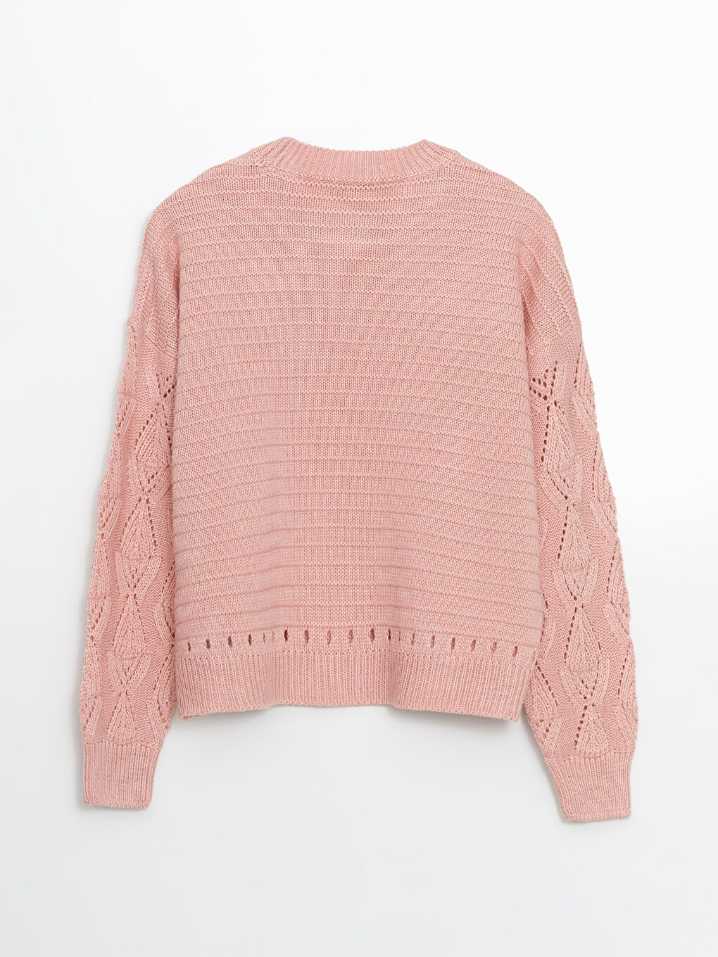 Crew Neck Hole-Knitted Women's Knitwear Sweater-5