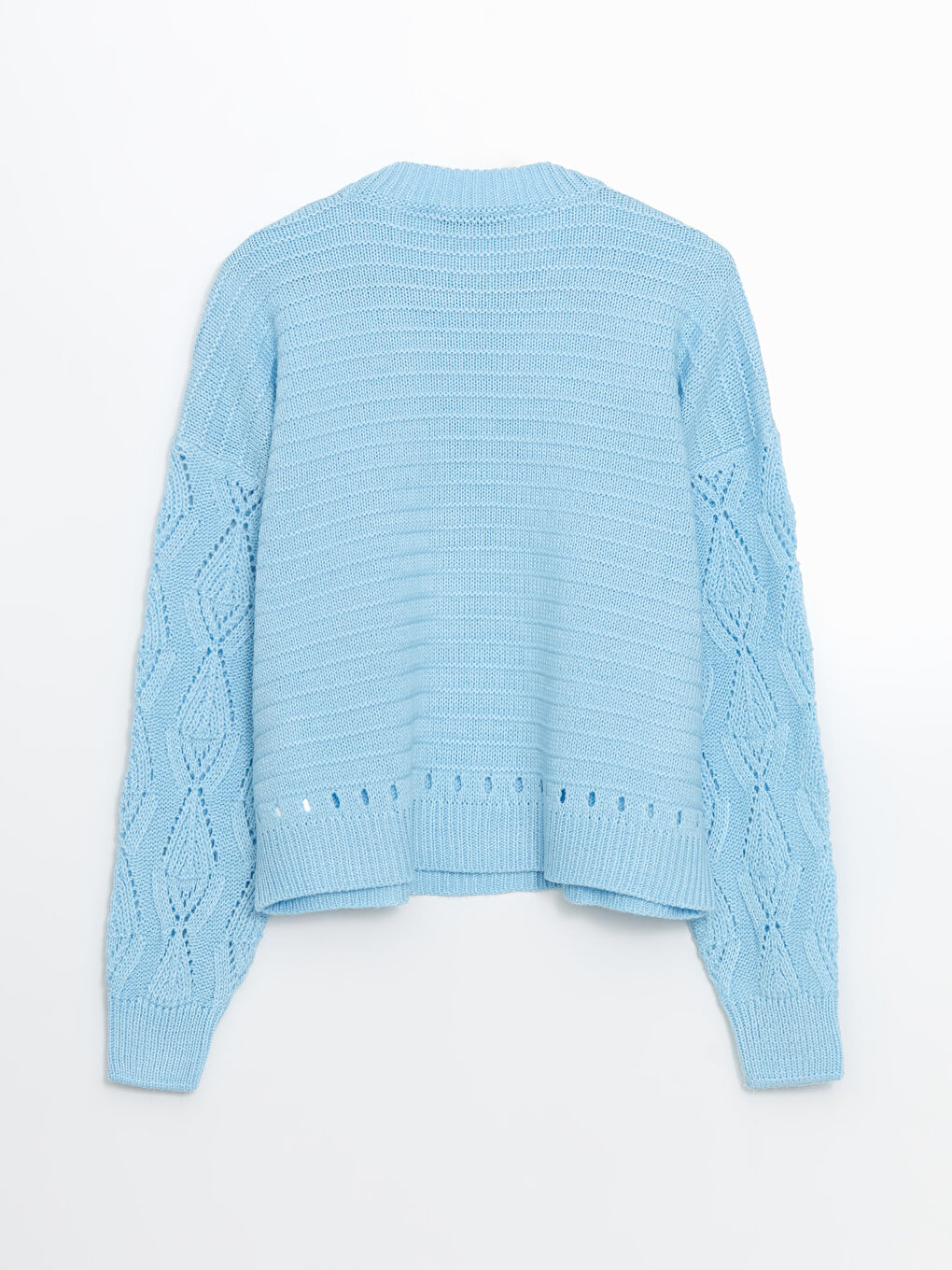 سترة تريكو مخرّمة بياقة دائرية للسيدات-5