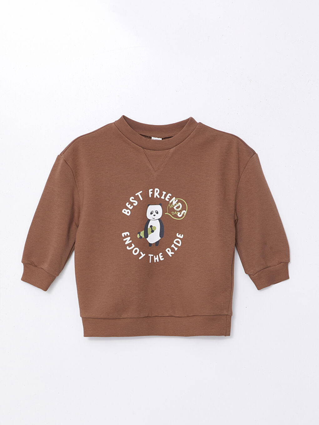 მრგვალი საყელო გრძელმკლავიანი ნაბეჭდი ბიჭებისთვის ბავშვის თბილი ზედა