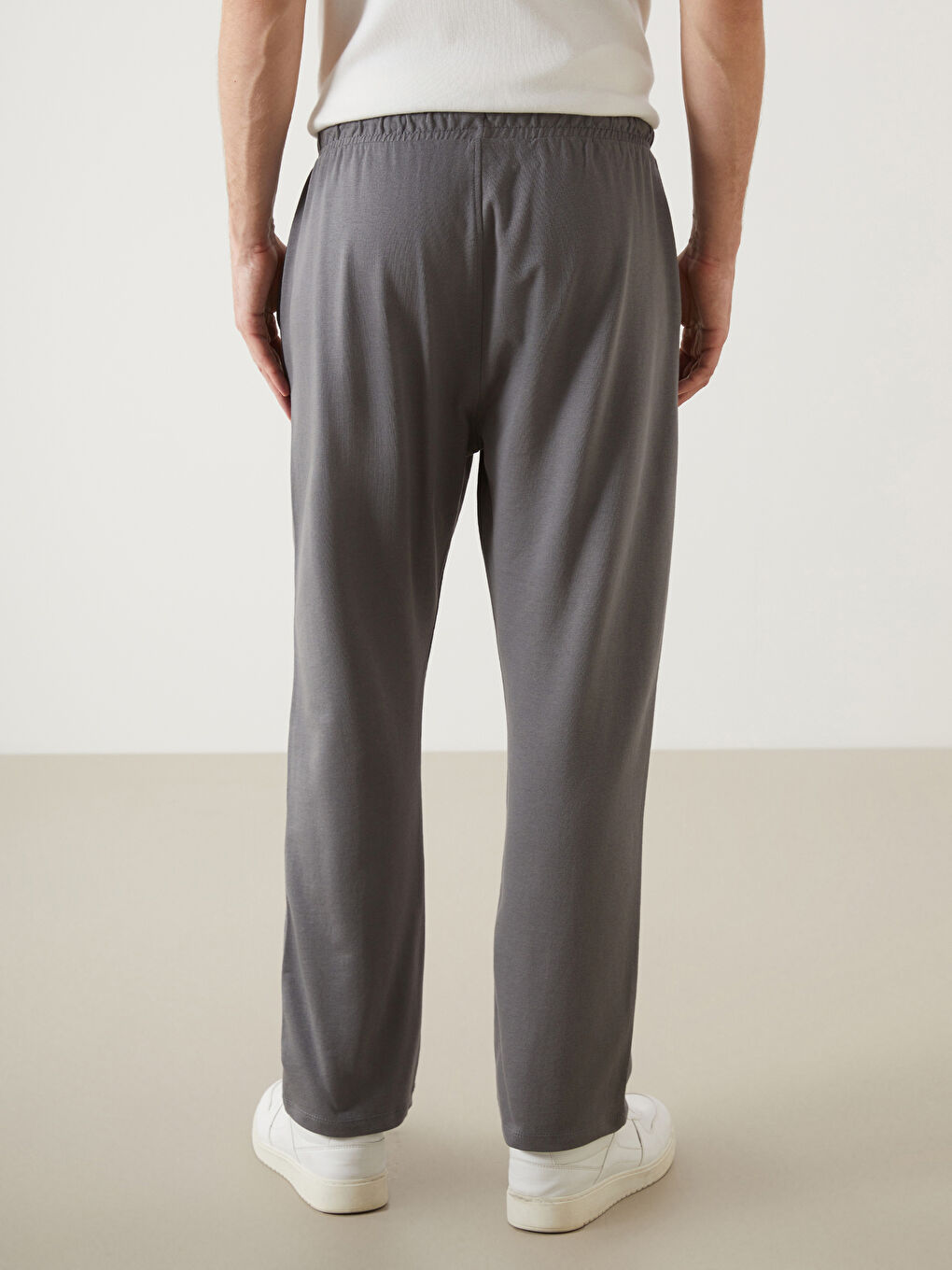 Gri Standart Kalıp Erkek Eşofman Altı-3