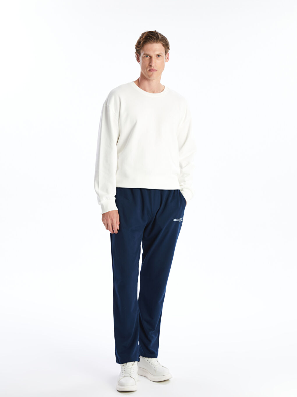 Lacivert Standart Kalıp Erkek Eşofman Altı