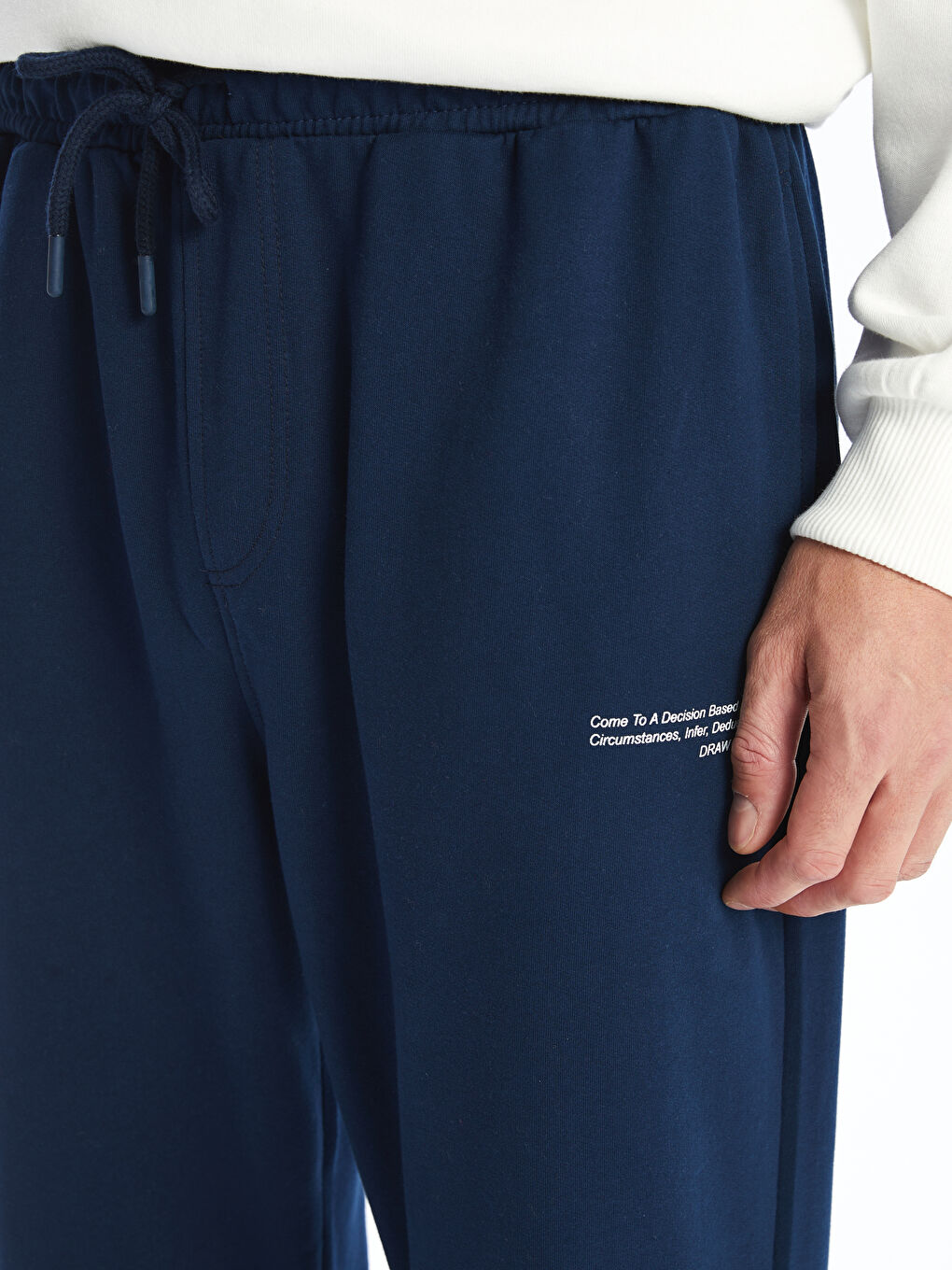 Lacivert Standart Kalıp Erkek Eşofman Altı-2