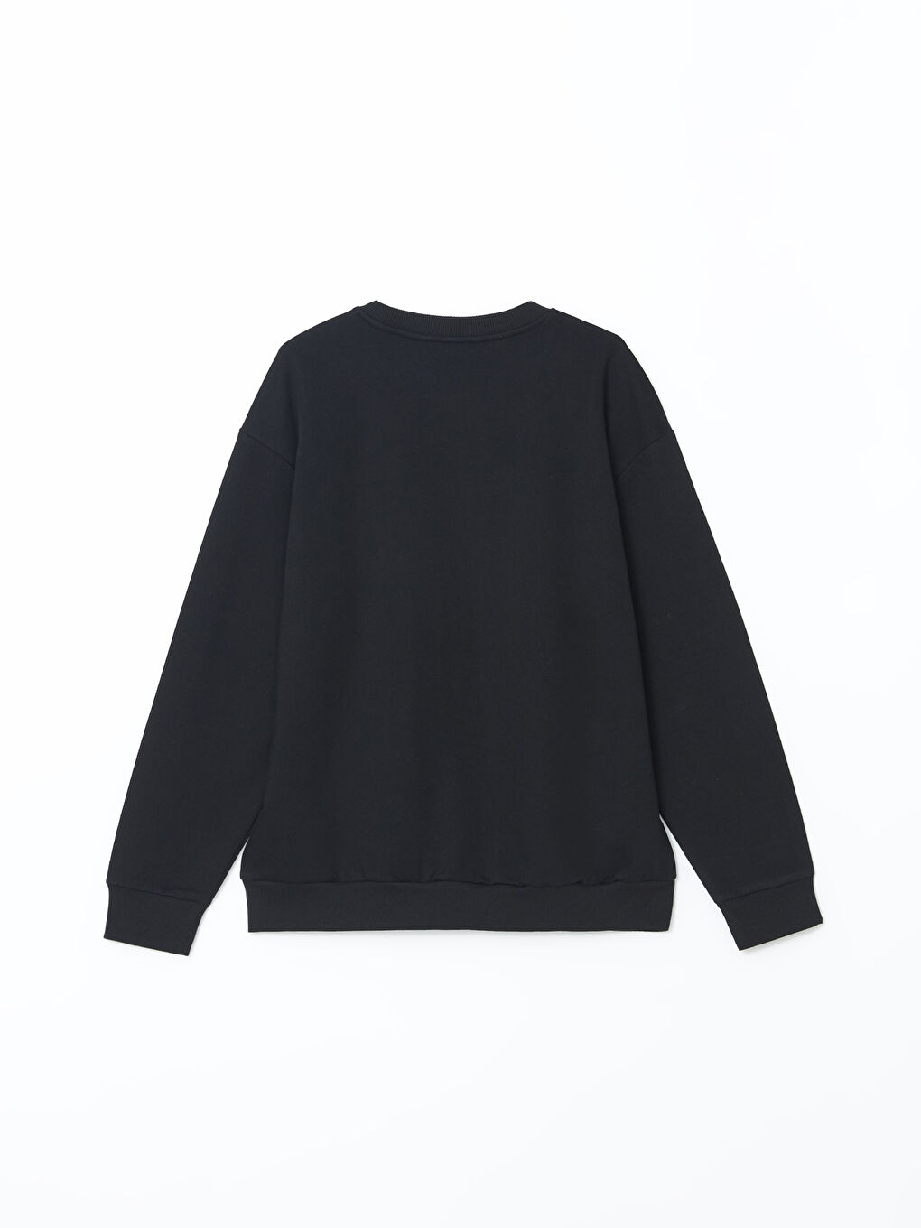 سويت شيرت تخين مطبوع بياقة دائرية للرجال-5