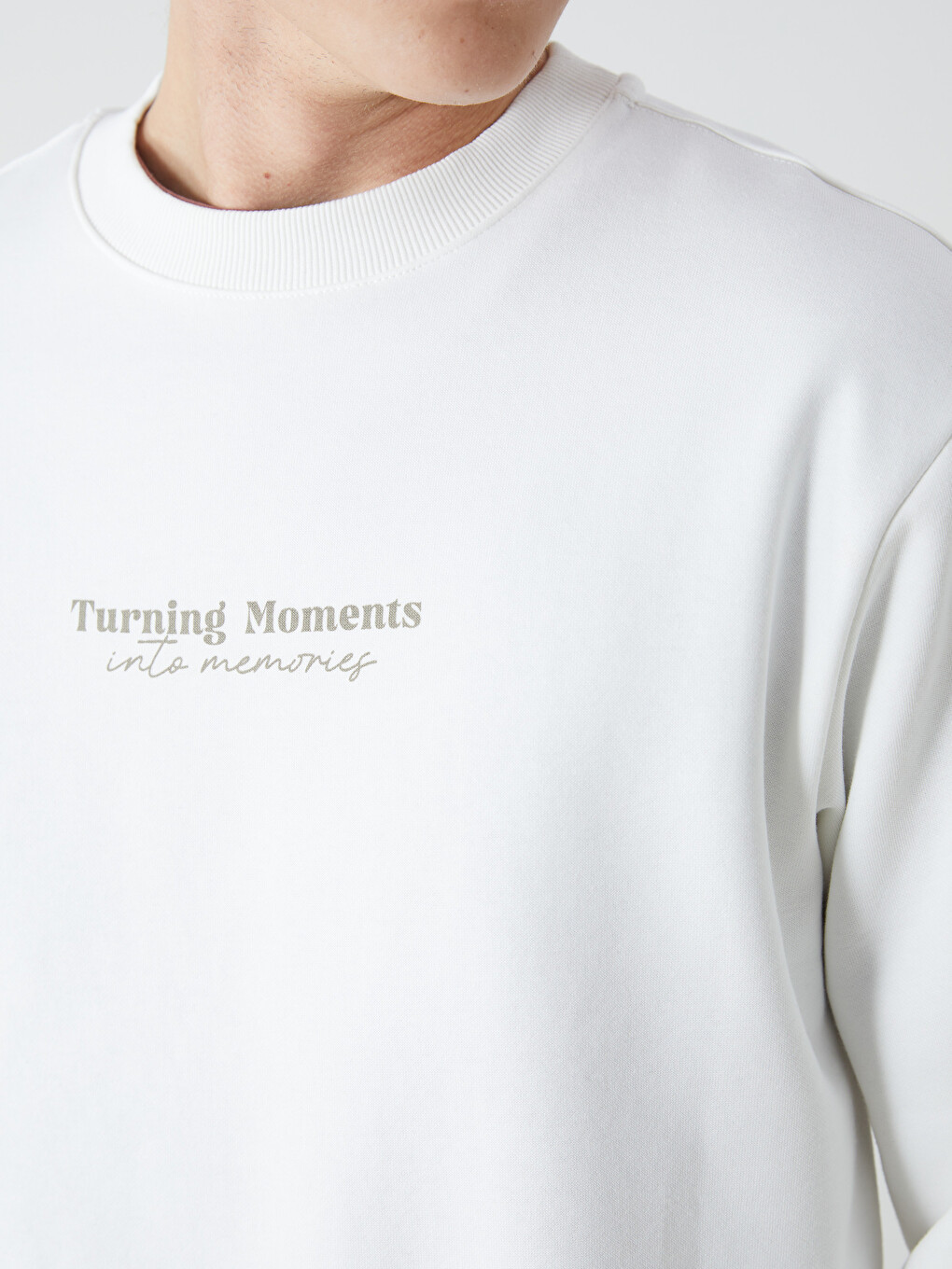 Sweat-shirt Surdimensionné Col Rond Manches Longues Imprimé Pour Hommes-2