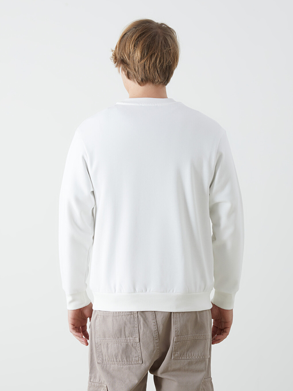 Sweat-shirt Surdimensionné Col Rond Manches Longues Imprimé Pour Hommes-3