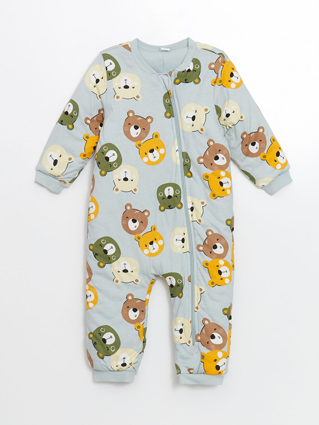 Gri 2.5 Tog Baskılı Erkek Bebek Uyku Tulumu