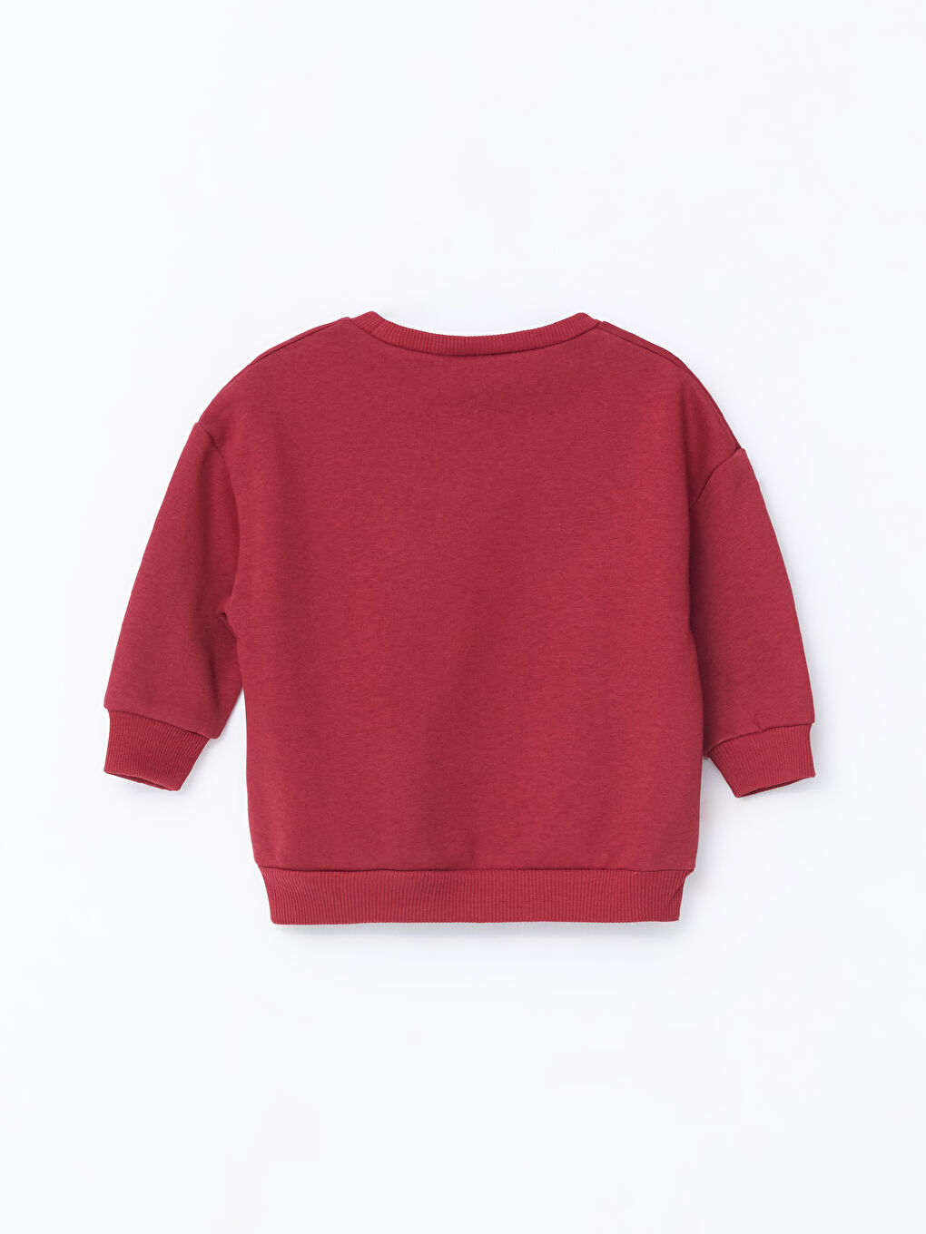 LCW ECO Bordo Bisiklet Yaka Uzun Kollu Baskılı Erkek Bebek Sweatshirt - 1