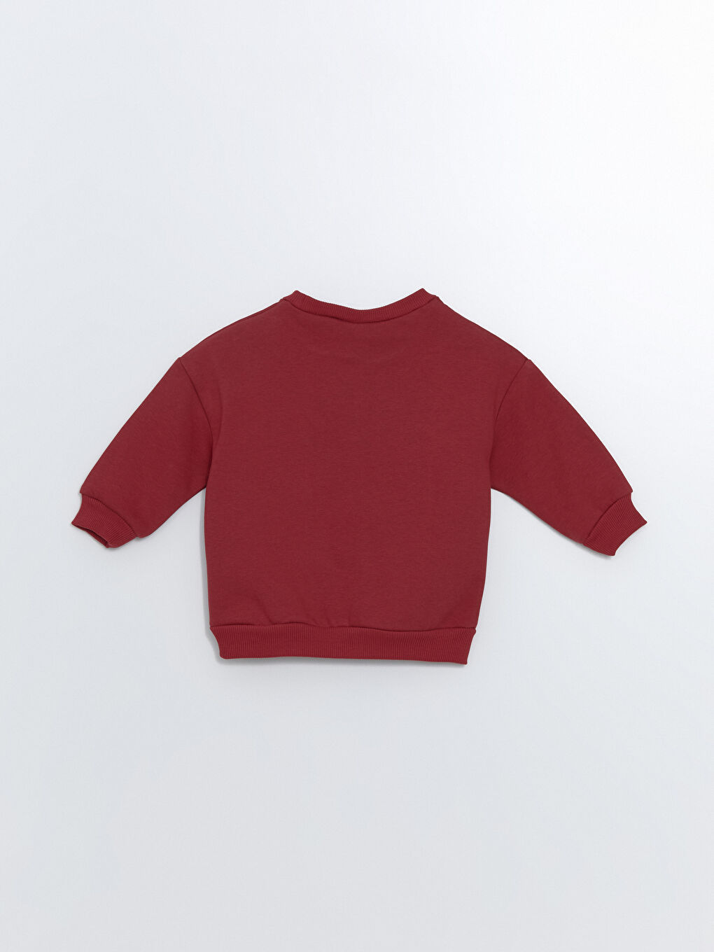 LCW ECO Bordo Bisiklet Yaka Baskılı Erkek Bebek Sweatshirt - 2