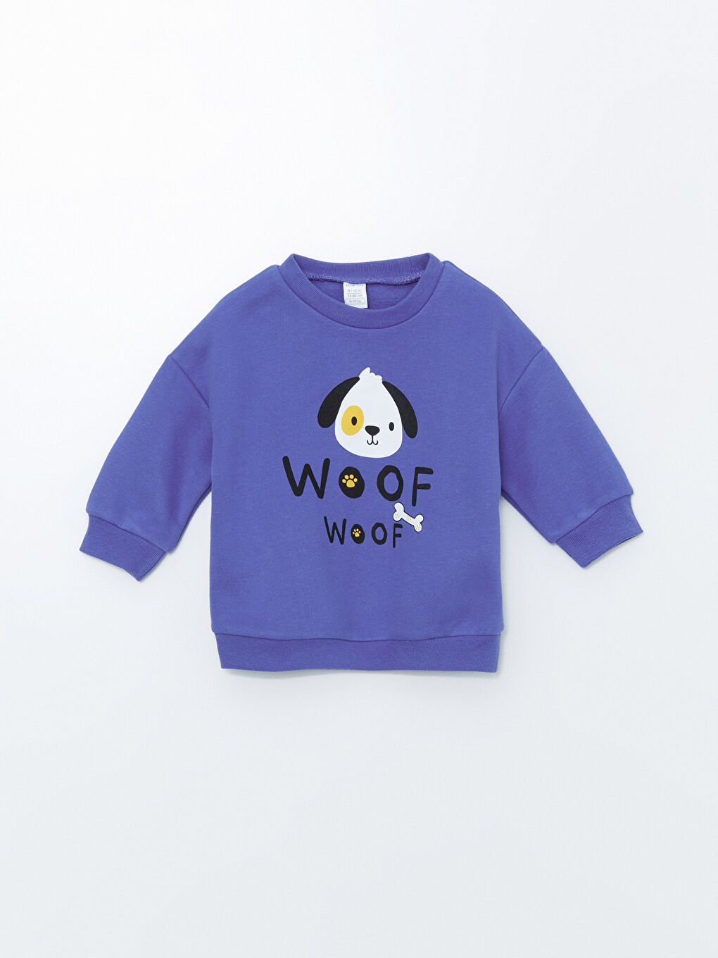 LCW ECO Soluk Mor Bisiklet Yaka Baskılı Erkek Bebek Sweatshirt