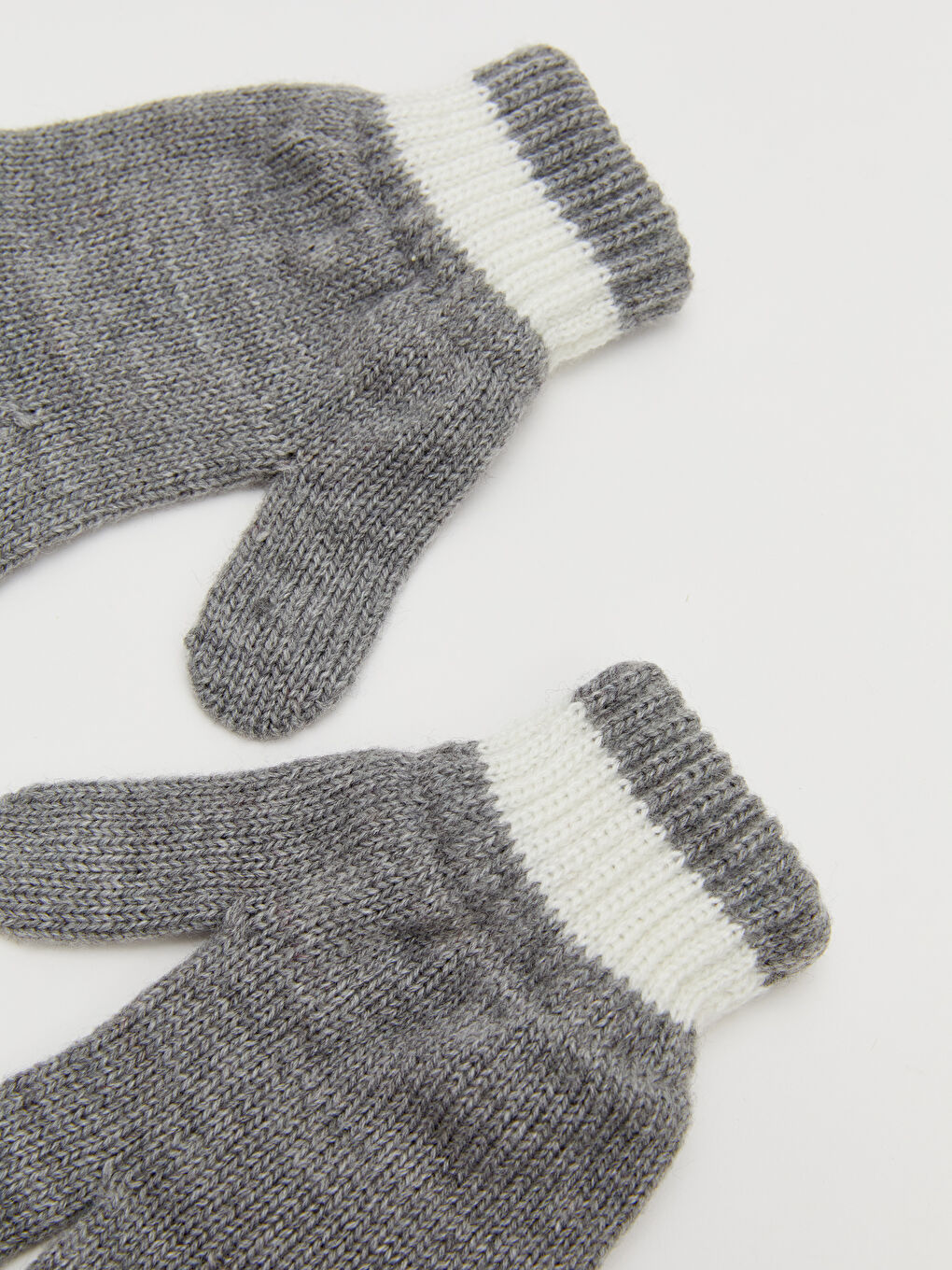 Ekru Triko Kız Çocuk Eldiven-1