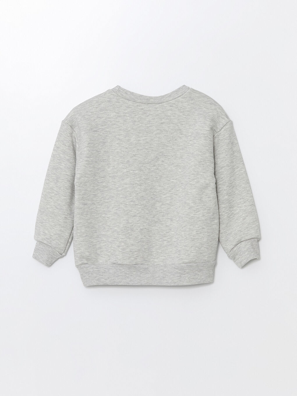 LCW ECO Grey Mel - Lacivert Bisiklet Yaka Baskılı Uzun Kollu Kız Çocuk Sweatshirt - 2