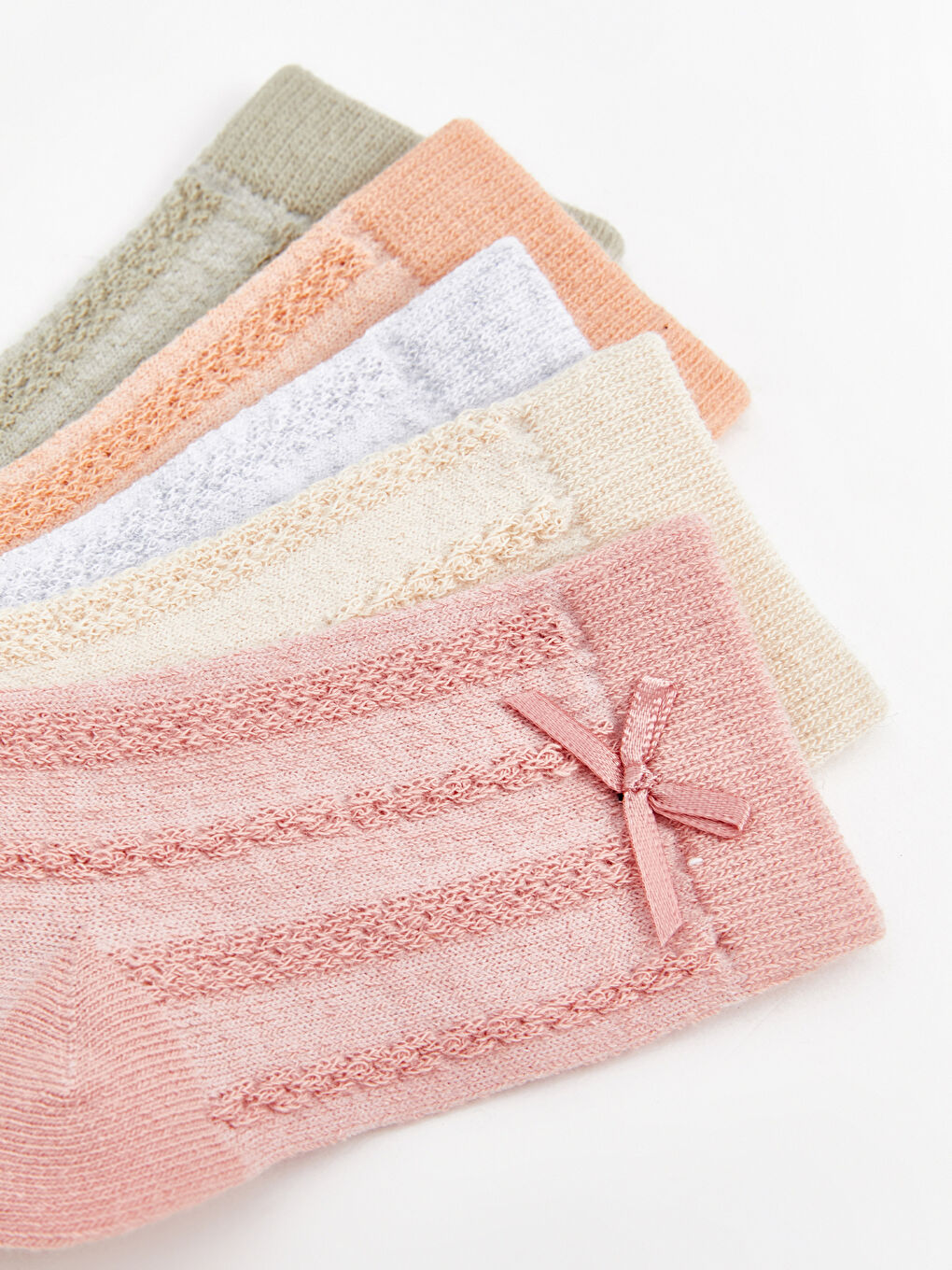 Узорчатые носки до щиколотки для малышек девочек, комплект из 5 штук-2