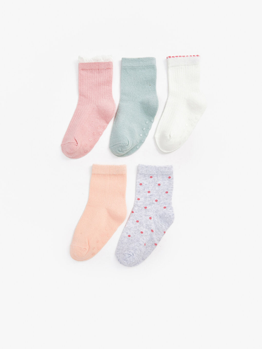 LCW baby Patterned Baby Girls' Ankle Socks 5-Pack -W4I514Z1-JM1