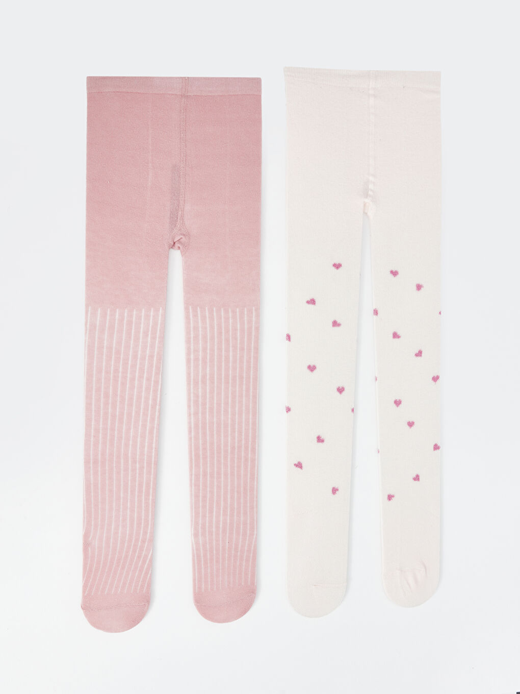 LCW baby Printed Baby Girls' Tights 2 Pack -W4I516Z1-JM1